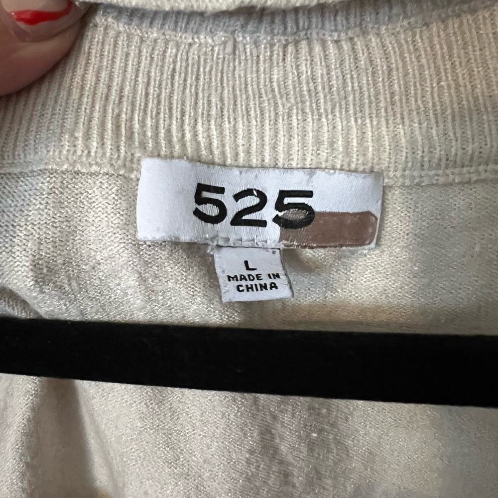 525 America Cream Off-the-Shoulder Sweater - Picture 4 of 4